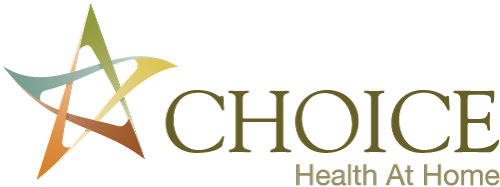 Choice Health at Home Multicolored star logo